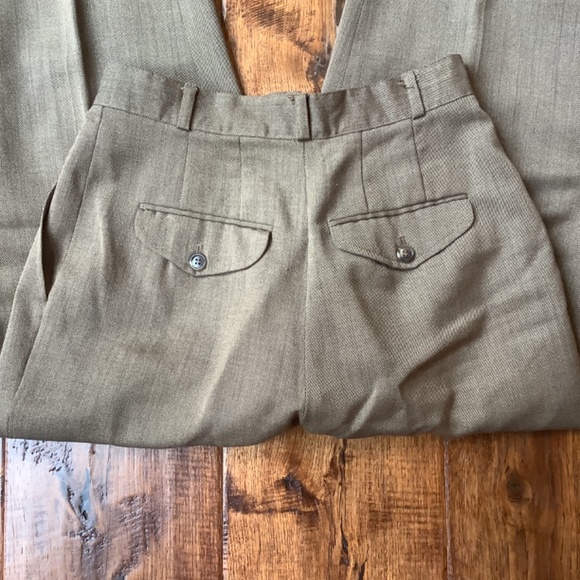 TALBOTS COLLECTION. SIZE 4. DARK BROWN TWEED, WOOL DRESS PANTS. - Picture 5 of 8